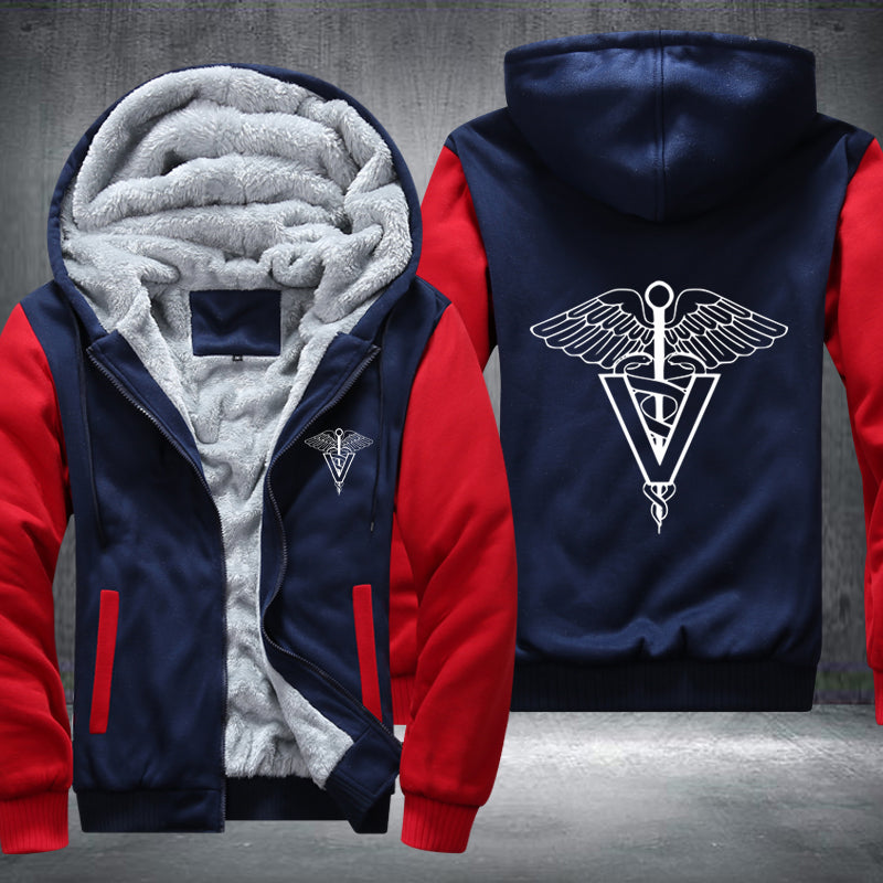 Vocational Nurse V Fleece Hoodies Jacket