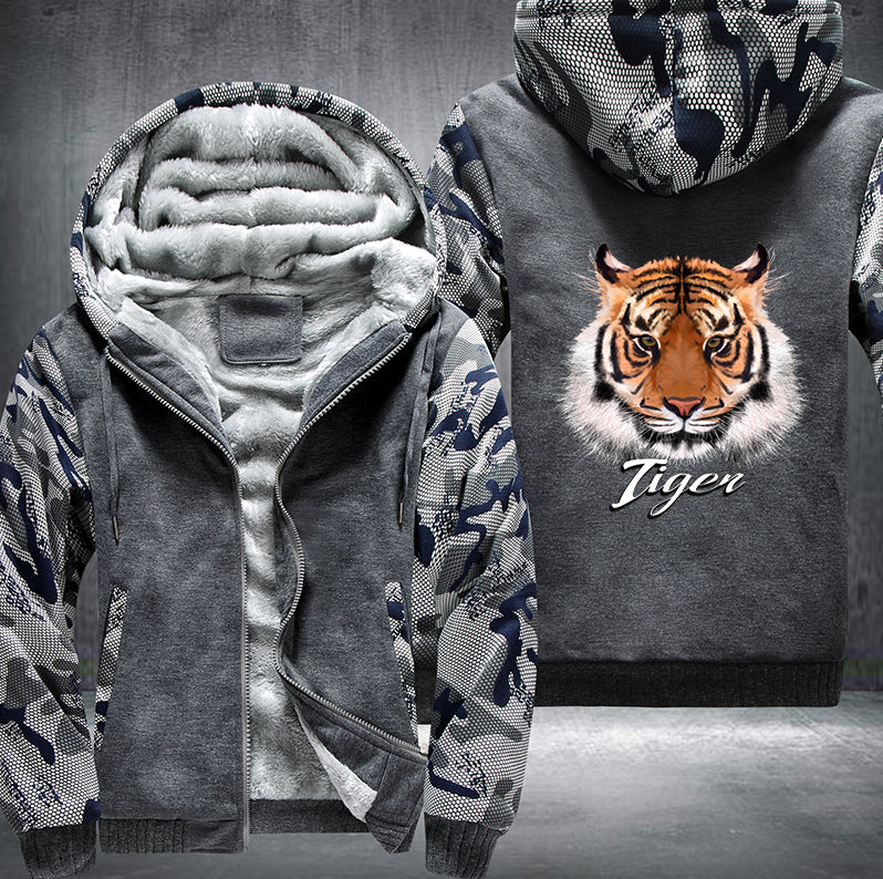 PORTRAIT TIGER Fleece Hoodies Jacket