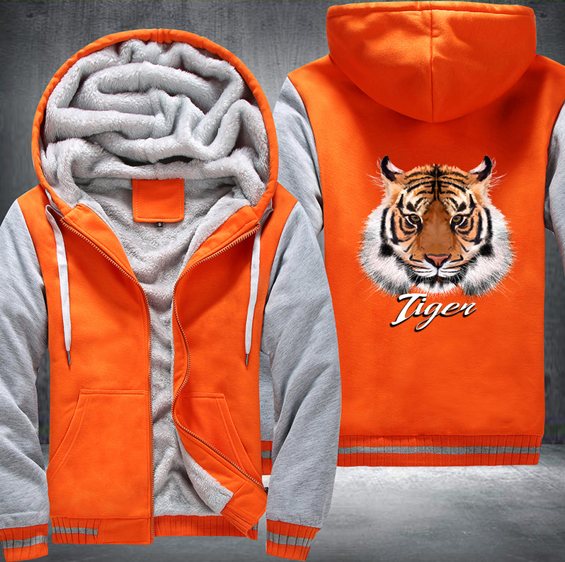PORTRAIT TIGER Fleece Hoodies Jacket