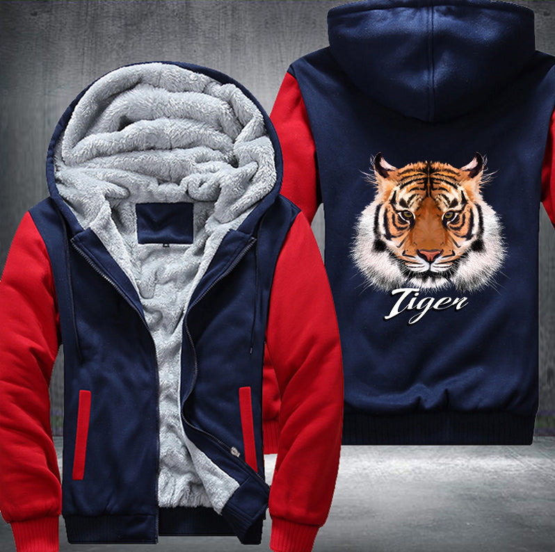 PORTRAIT TIGER Fleece Hoodies Jacket