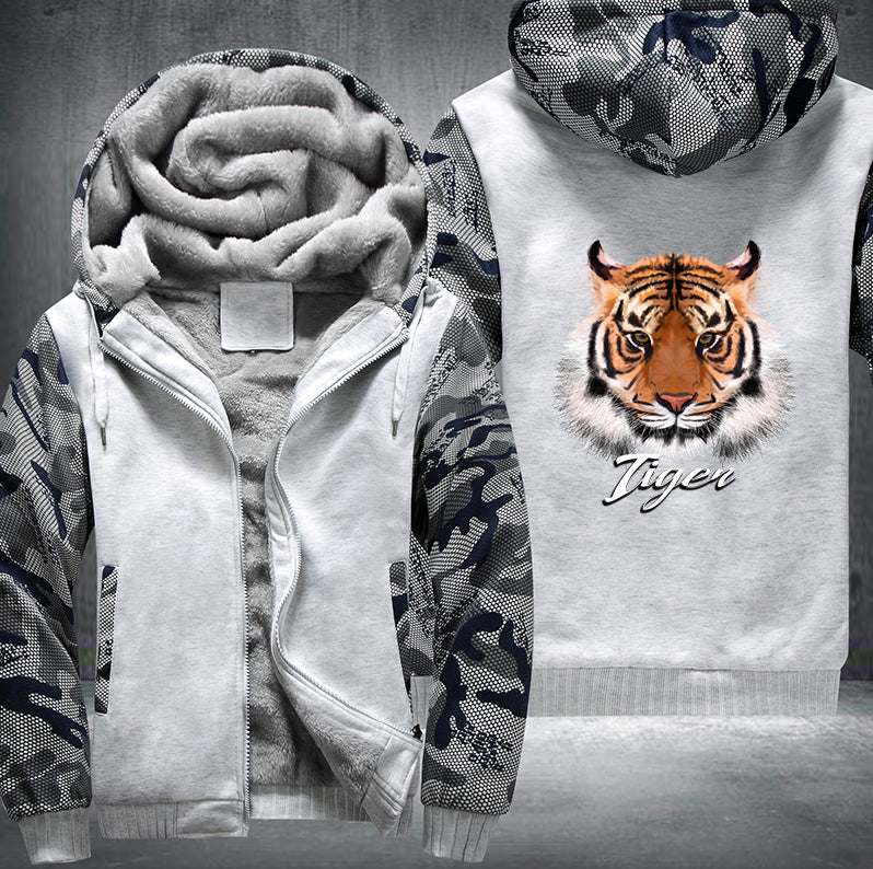 PORTRAIT TIGER Fleece Hoodies Jacket