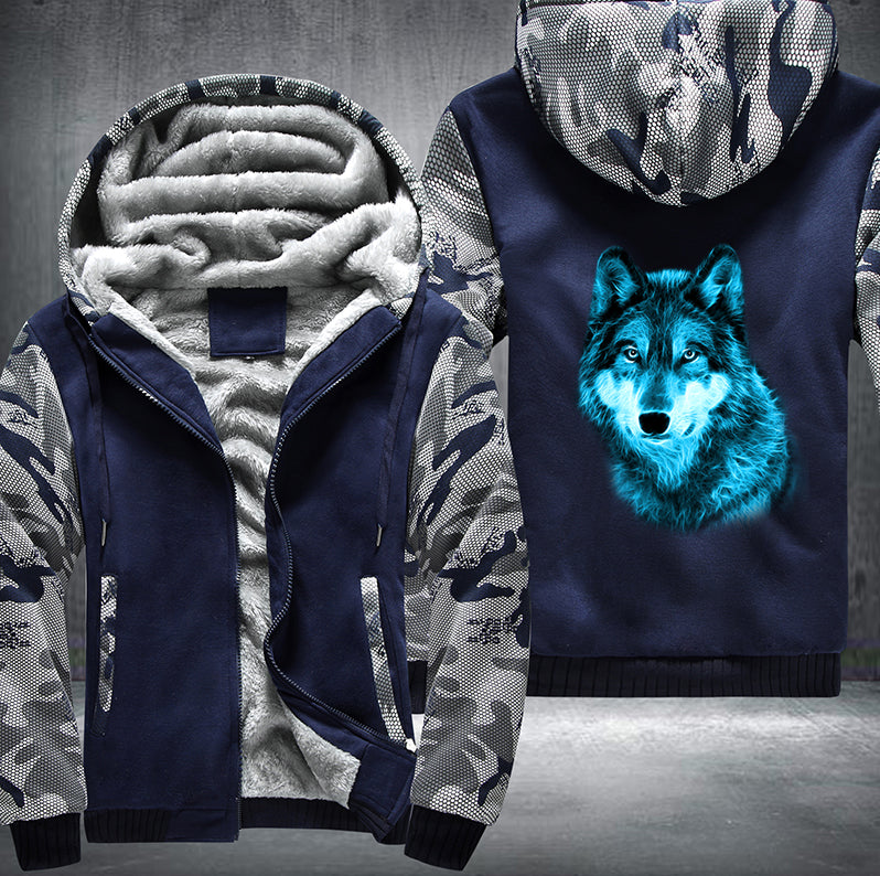 COOL GALAXY WOLF DESIGN Fleece Hoodies Jacket
