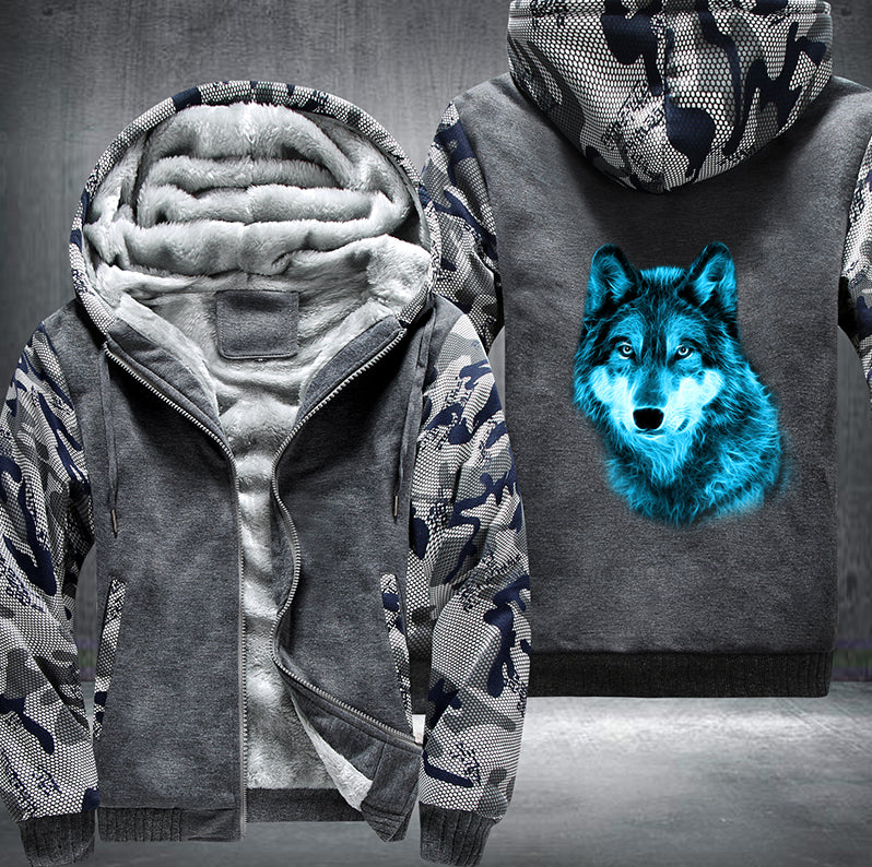 COOL GALAXY WOLF DESIGN Fleece Hoodies Jacket