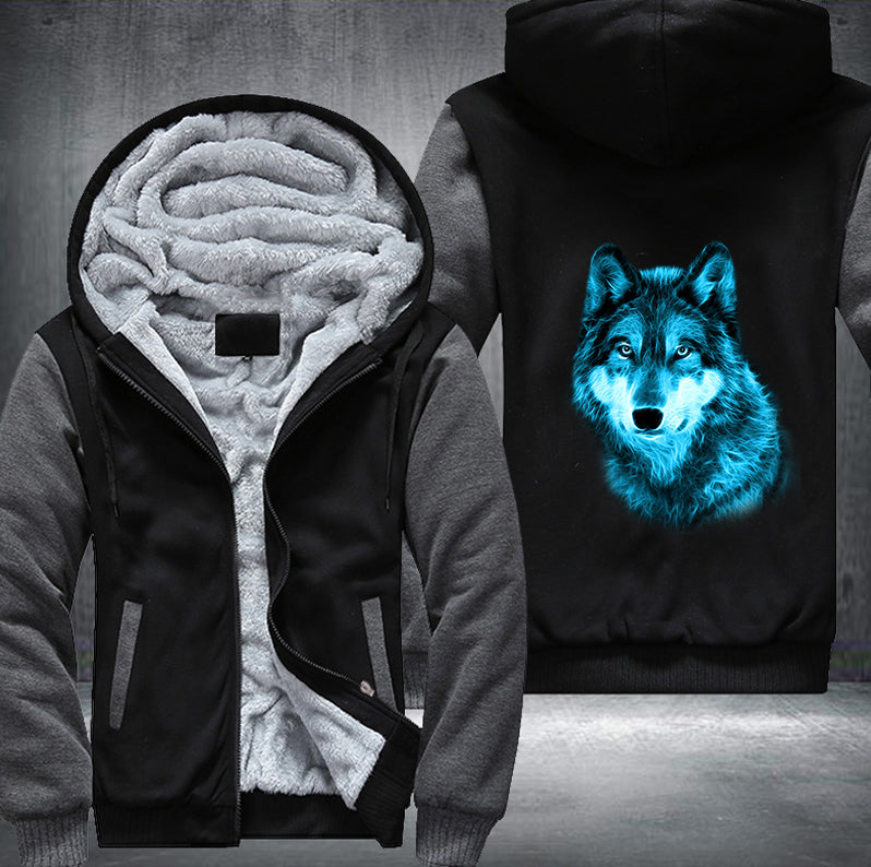 COOL GALAXY WOLF DESIGN Fleece Hoodies Jacket