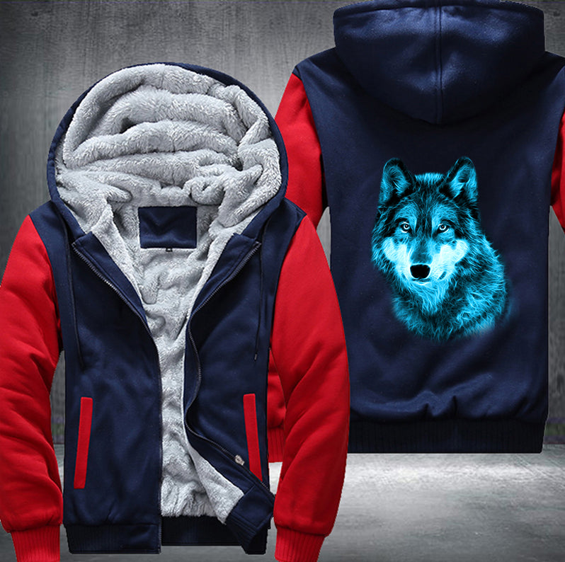 COOL GALAXY WOLF DESIGN Fleece Hoodies Jacket