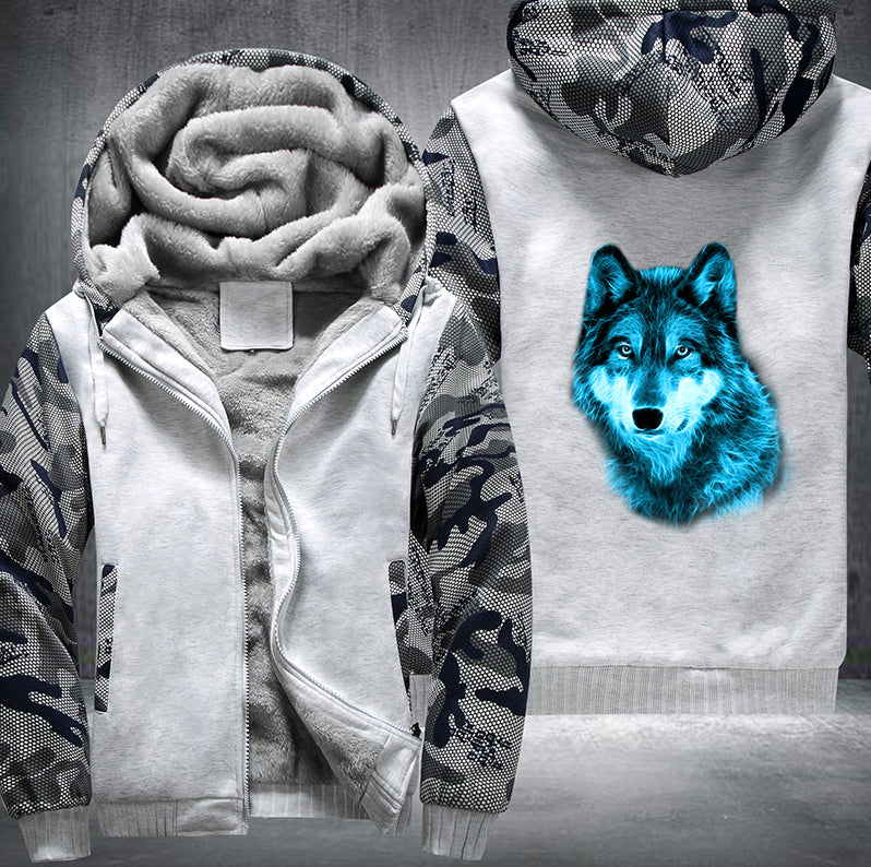 COOL GALAXY WOLF DESIGN Fleece Hoodies Jacket