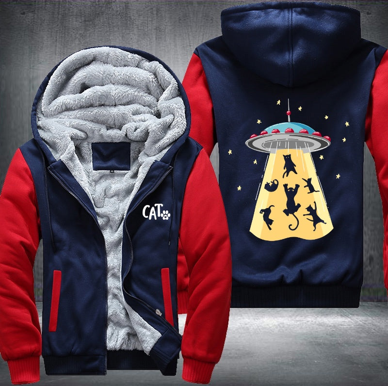 CAT UFO Fleece Hoodies Jacket