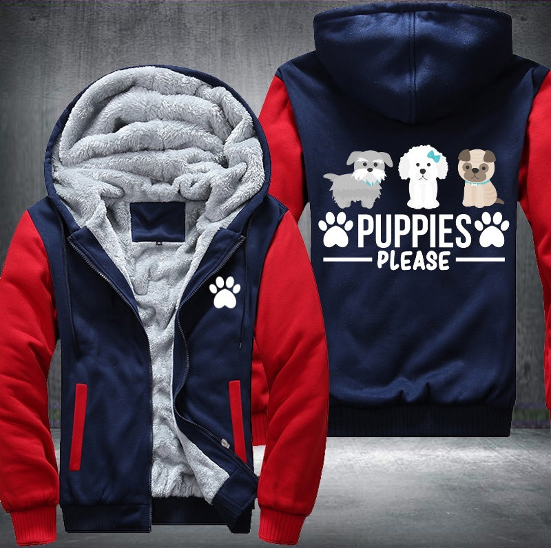 PUPPIES Please Fleece Hoodies Jacket