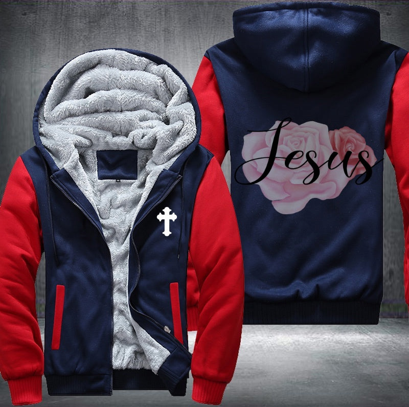 Jesus rose Fleece Hoodies Jacket