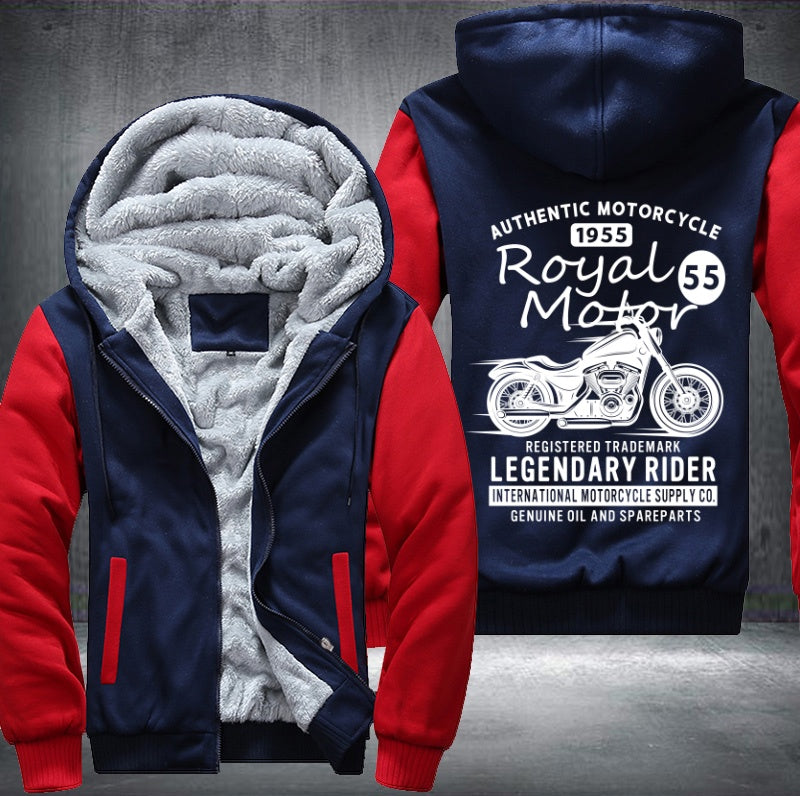 Authentic motorcycle 1955 royal motor Fleece Hoodies Jacket
