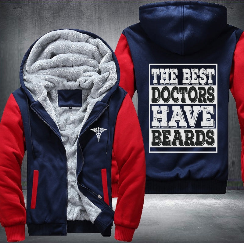 The best doctor have beards Fleece Hoodies Jacket