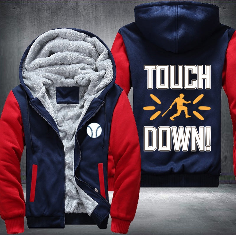 Baseball touch down Fleece Hoodies Jacket