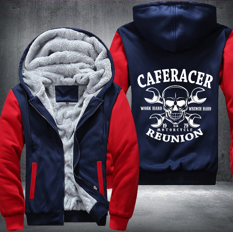 Caferacer motorcycle reunion Fleece Hoodies Jacket