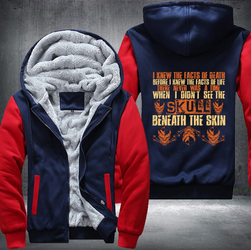 Skull Beneath The Skin Fleece Hoodies Jacket