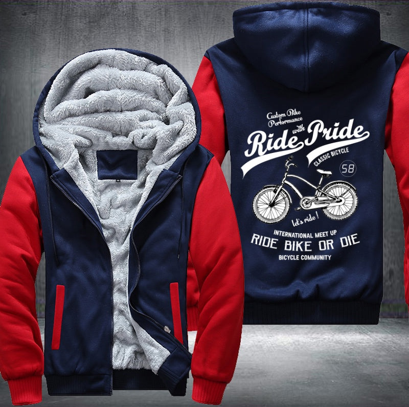 RIDE BIKE OR DIE Fleece Hoodies Jacket