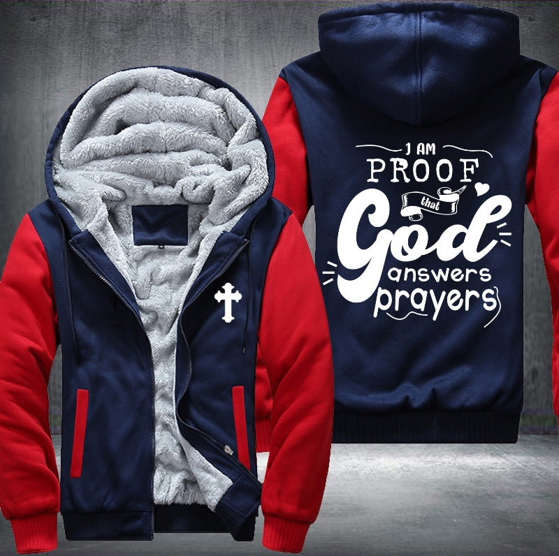 I am proof that god answer prayers Fleece Hoodies Jacket