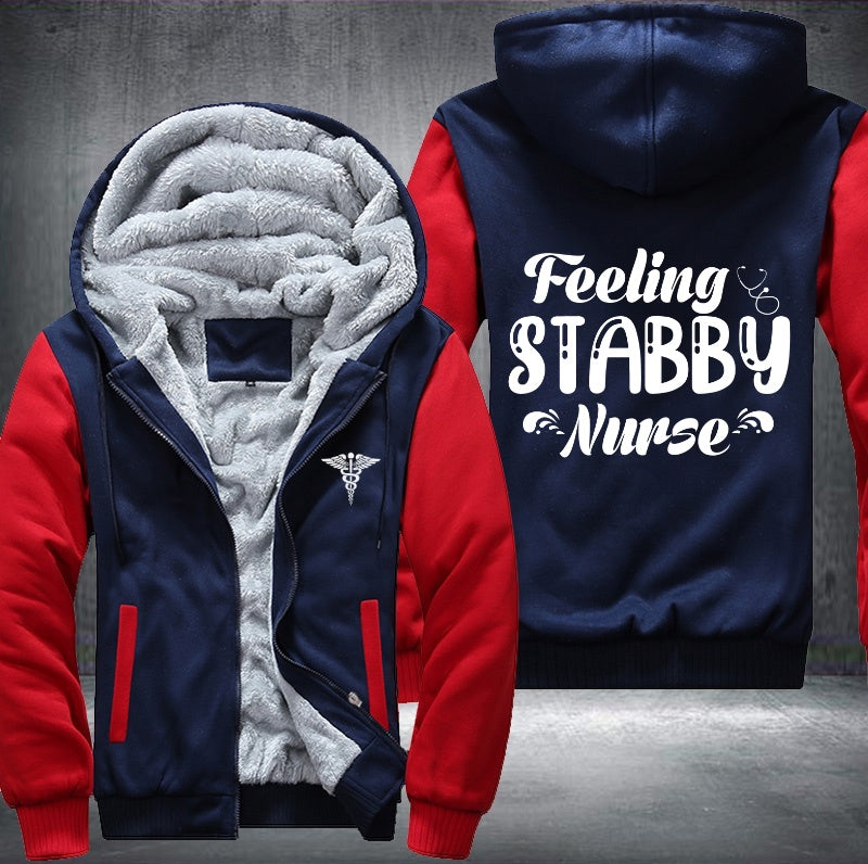 Feeling stabby nurse printed Fleece Hoodies Jacket