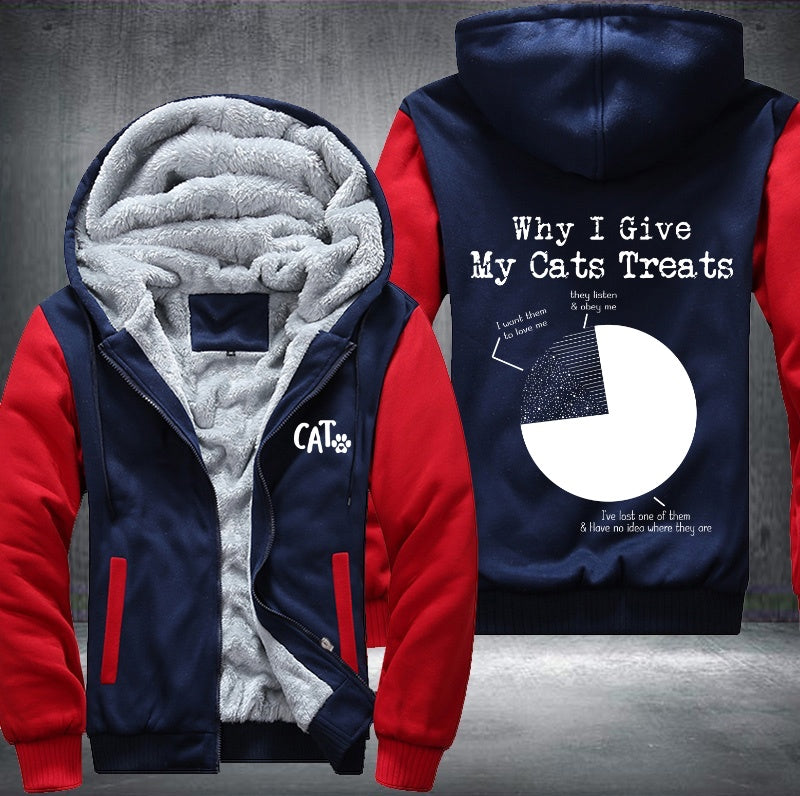 Why I Give My Cats Threats Fleece Hoodies Jacket