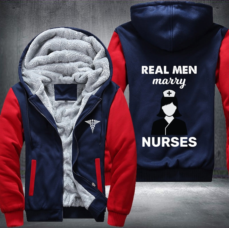 Real man marry nurse Fleece Hoodies Jacket