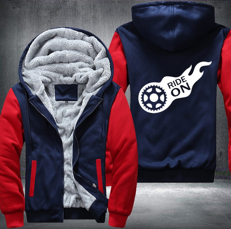 RIDE ON Fleece Hoodies Jacket