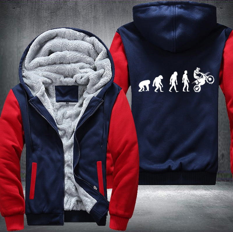 Evolution of rider Fleece Hoodies Jacket