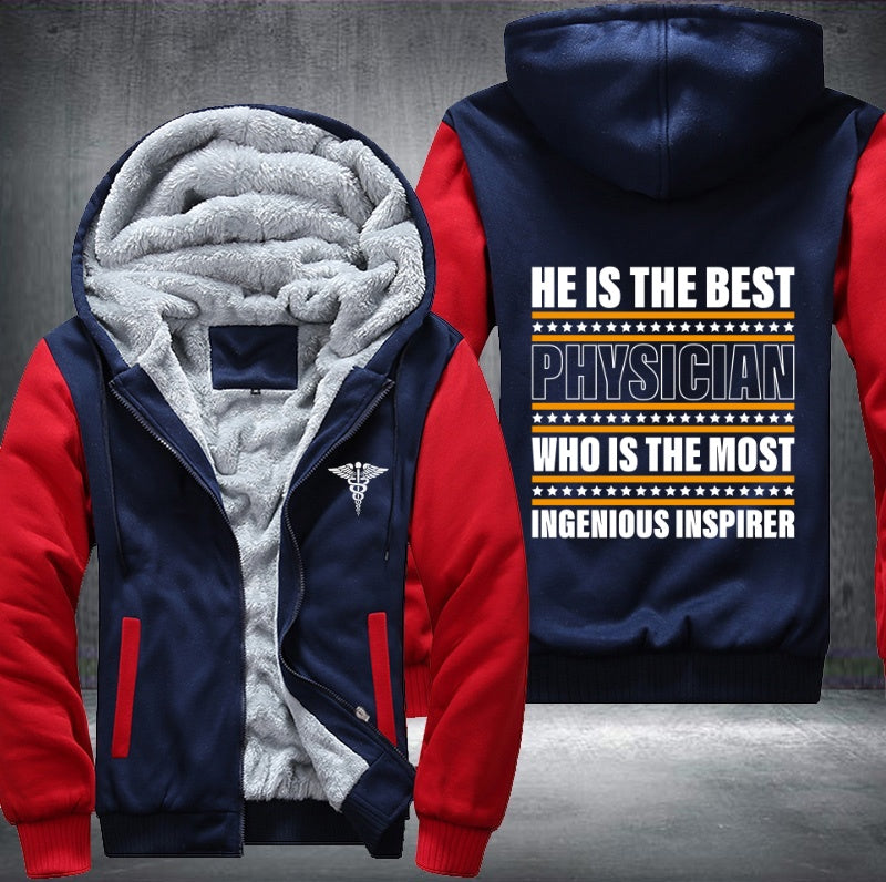 He is the best physician who is the most ingenious inspirer Fleece Hoodies Jacket
