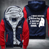 CAT I WAS SOCIAL Distancing BEFORE IT WAS COOL Fleece Hoodies Jacket