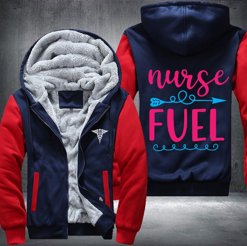 Nurse fuel Fleece Hoodies Jacket