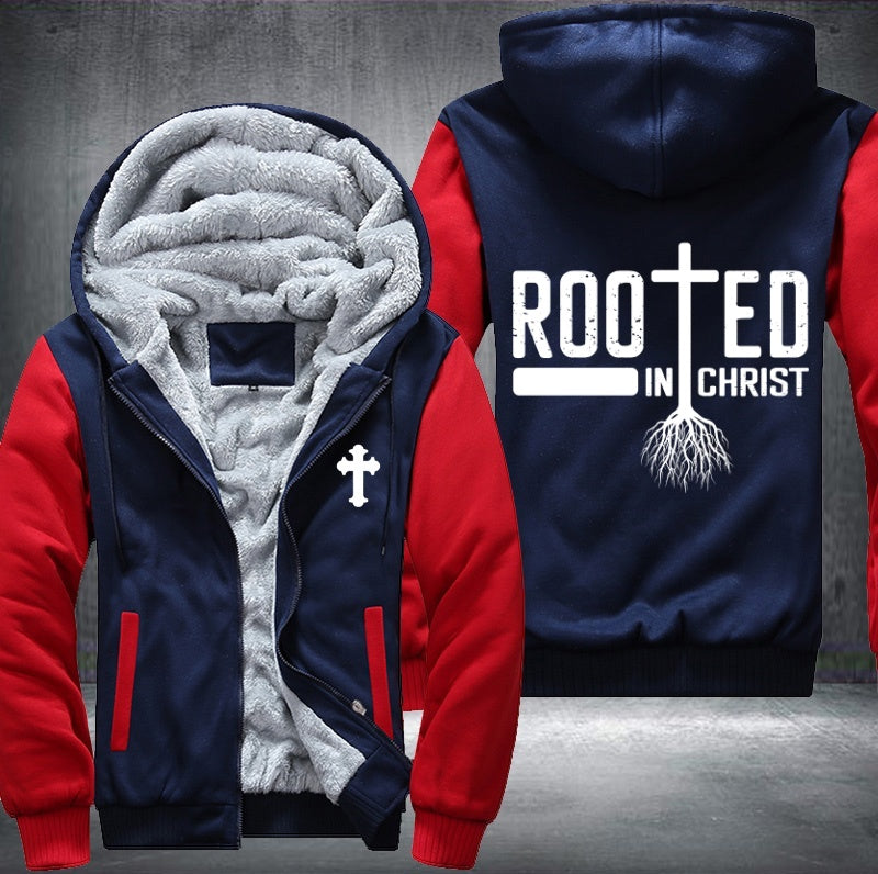 Rooted in christ Fleece Hoodies Jacket
