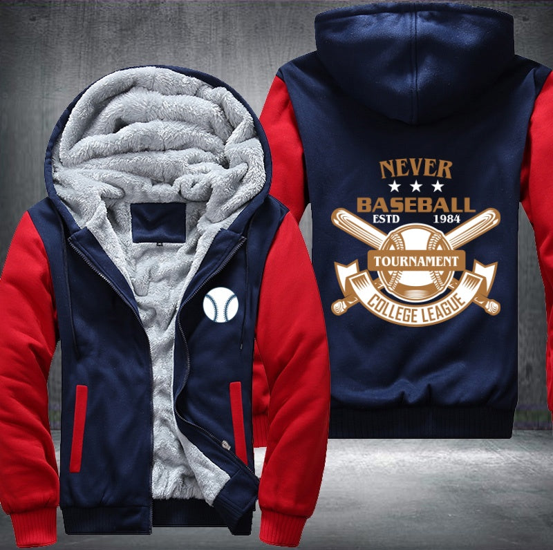 Never baseball Fleece Hoodies Jacket