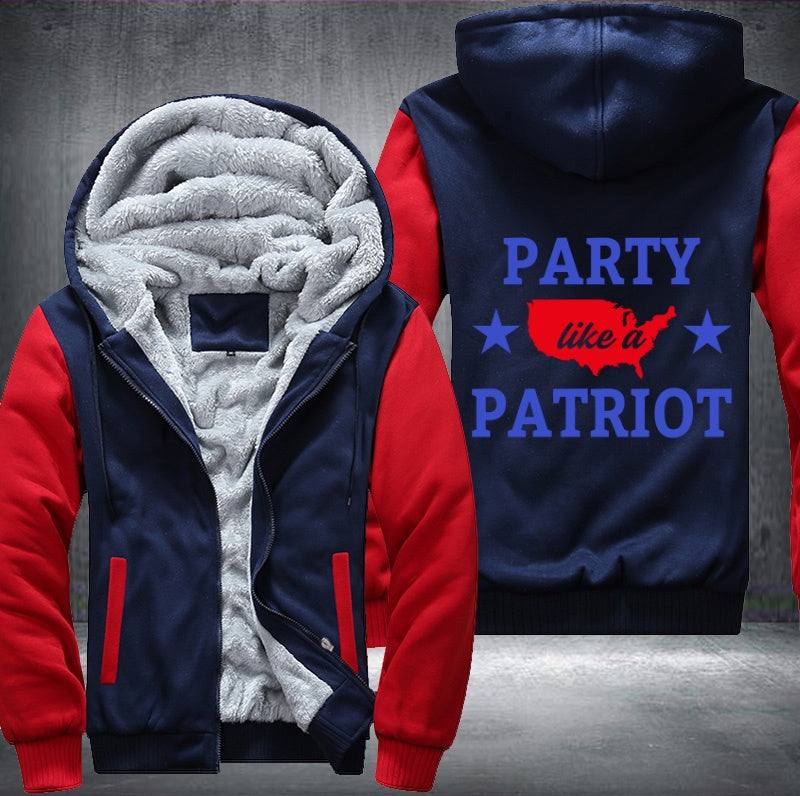 PARTY like a PATRIOT Fleece Hoodies Jacket