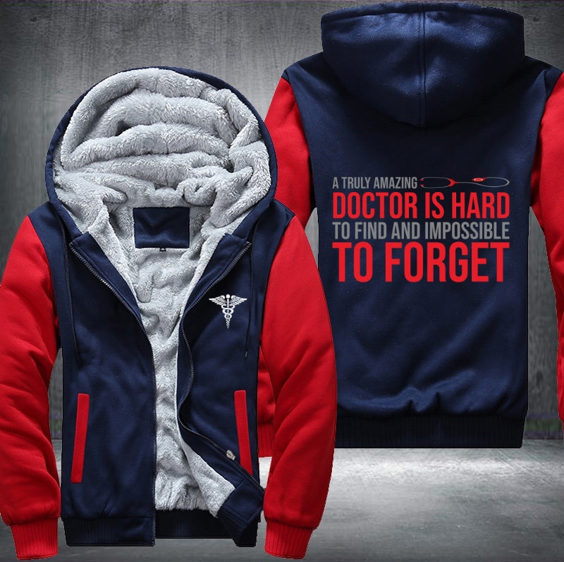 A truly amazing doctor is hard Fleece Hoodies Jacket