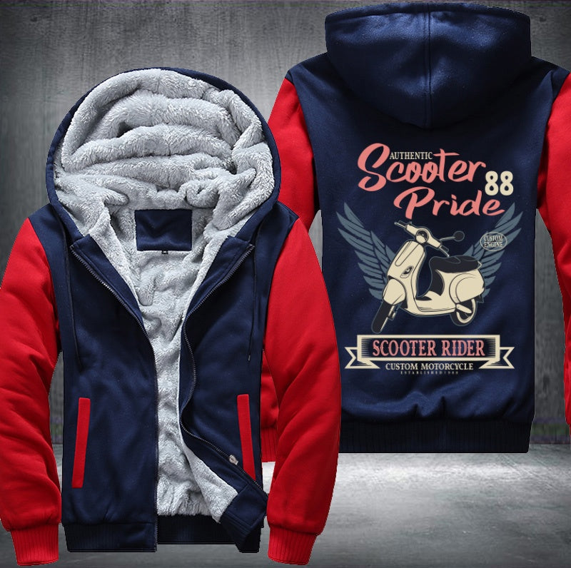 Scooter rider Fleece Hoodies Jacket