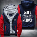 Wife mom nurse printed Fleece Hoodies Jacket