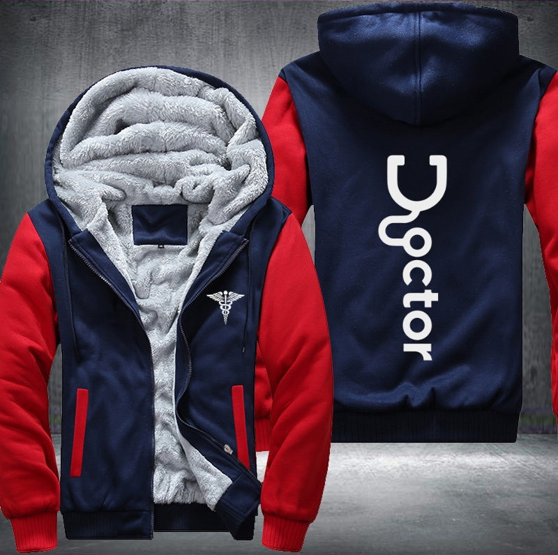 Doctor printed Fleece Hoodies Jacket