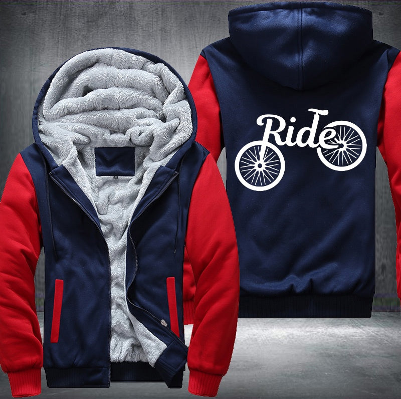 Bicycle Ride Fleece Hoodies Jacket