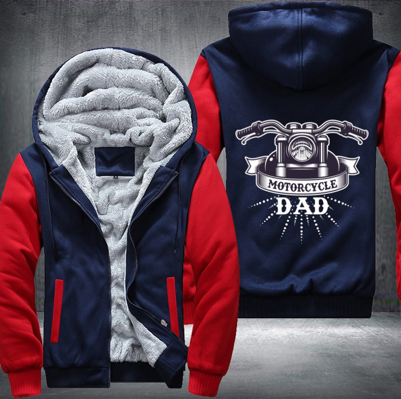 Motorcycle Dad Fleece Hoodies Jacket