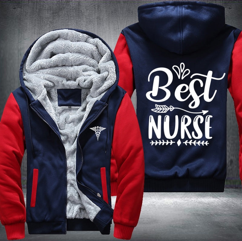 Best Nurse design printed Fleece Hoodies Jacket