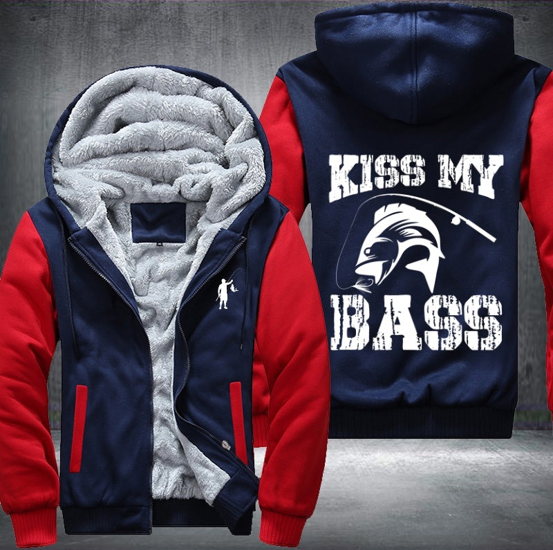 Kiss my bass Fleece Hoodies Jacket
