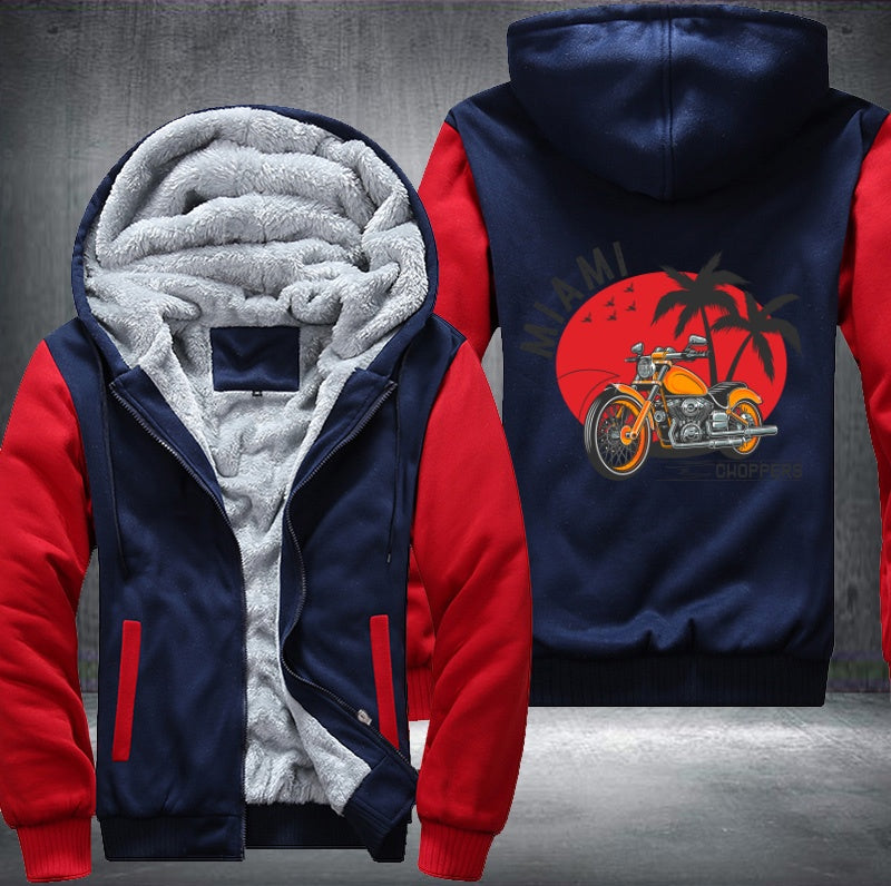 Miami motorcycle Fleece Hoodies Jacket