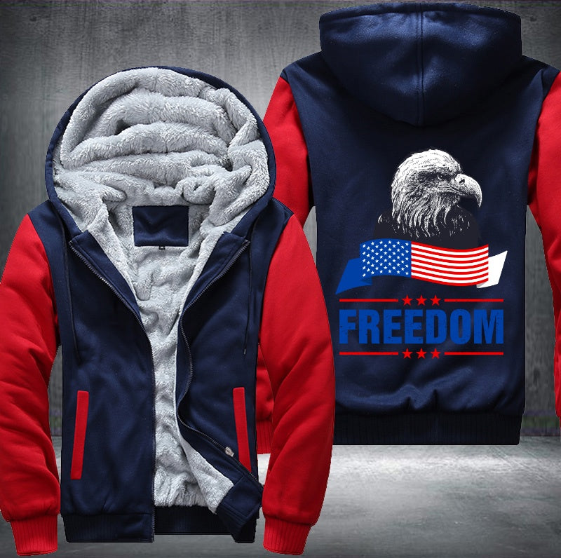 US EAGLE FREEDOM Fleece Hoodies Jacket