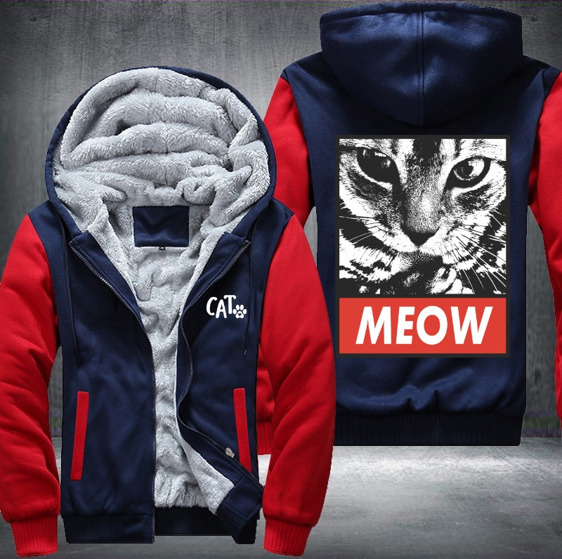 MEOW CAT Fleece Hoodies Jacket