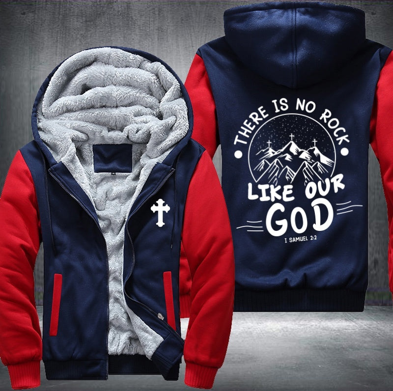 There is no rock like our god Fleece Hoodies Jacket