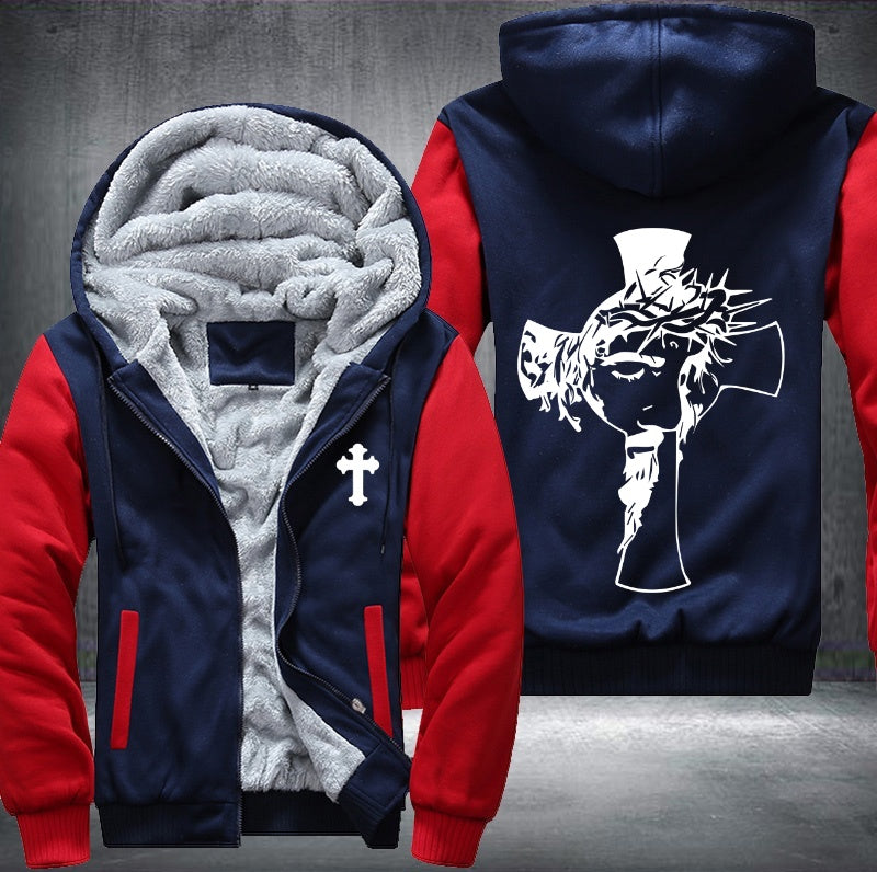 Jesus cross Fleece Hoodies Jacket