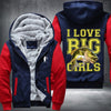 Fishing I love big girls Fleece Hoodies Jacket