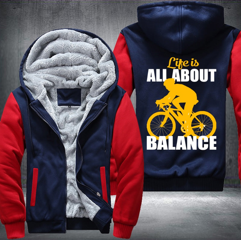 LIFE IS ALL ABOUT BALANCE Fleece Hoodies Jacket