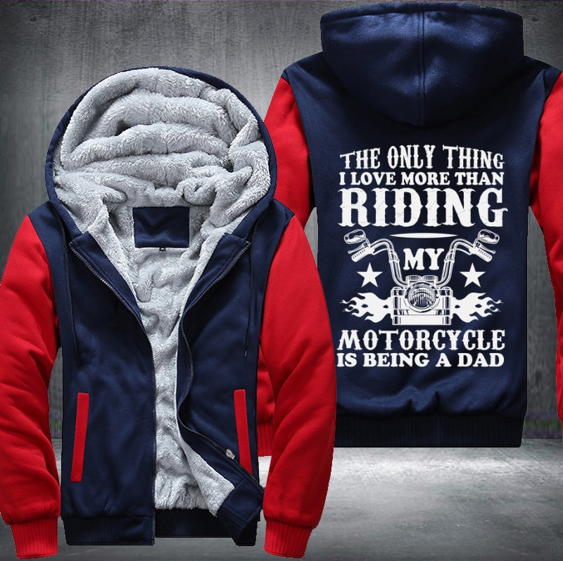 Motorcycle is being a dad Fleece Hoodies Jacket