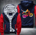 Colorful Cat Ride Bicycle Fleece Hoodies Jacket