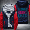 Resting nurse face Fleece Hoodies Jacket