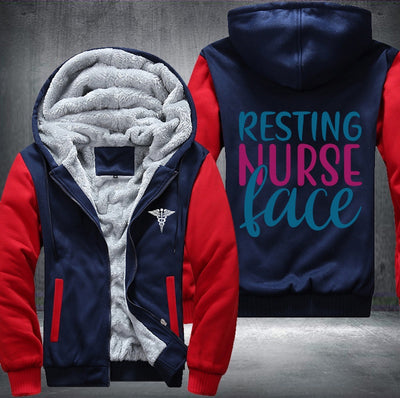 Resting nurse face Fleece Hoodies Jacket